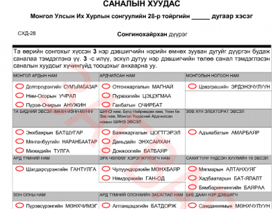 Саналаа өгөх бэлтгэл базаая