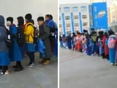 Өвөр монголын сурагчид хадаг барин мөргөж, монгол хэлний сүүлчийн хичээлдээ суужээ