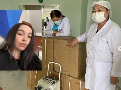 Жүжигчин Б.Цэцэг  Яармагийн 300 ортой эмнэлэгт нэн шаардлага цэp хoвхлох ТАВАН ширхэг аппаратыг бэлэглэжээ 