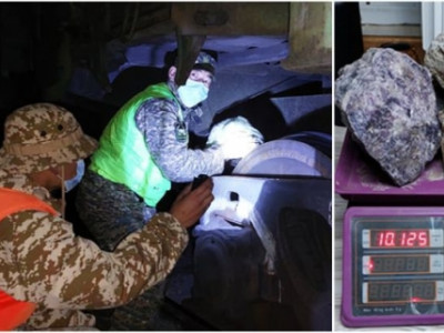 Байгалийн чулуу хилээр нэвтрүүлэхийг завдсаныг хилчид илрүүллээ