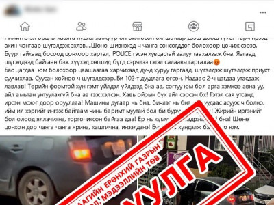 Шөнийн цагаар иргэдийн тайван байдлыг алдагдуулсан цагдаагийн дүрэмт хувцастай залууд зөрчлийн хэрэг үүсгэжээ