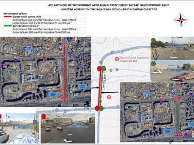 Саппорогийн уулзвараас хойш Гэмтлийн эмнэлгийн баруун урд уулзвар хүртэл зам ЗАСНА
