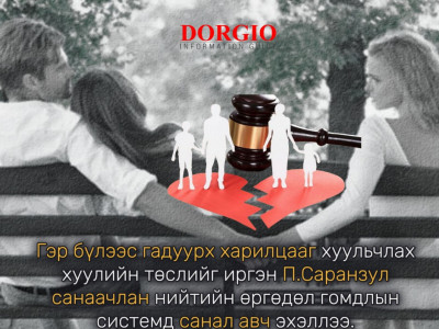 Гэр бүлтэй хүнтэй дотно харилцаанд орж, салалтад нөлөөлсөн этгээдийг ₮5-10 саяар торгож, баривчилдаг болох санал гаргав