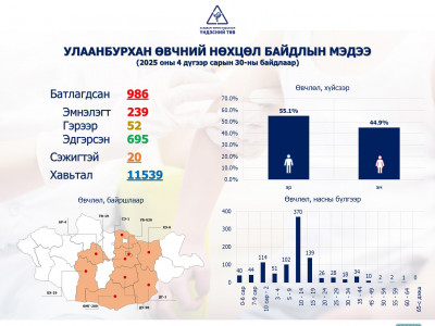 ХӨСҮТ: Улаанбурхан өвчний лабораториор батлагдсан тохиолдол 986 болжээ
