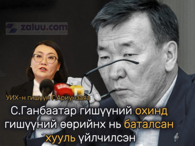 УИХ-н гишүүн Г.Ариунзаяа: С.Ганбаатар гишүүний охинд гишүүний өөрийнх нь баталсан хууль үйлчилсэн