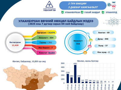 ХӨСҮТ: 10-14 насны 4591 хүүхэд улаанбурханаар өвджээ